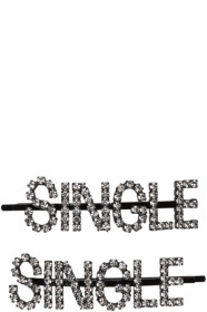 Ashley Williams - Black & Transparent 'Single' Hair Clip Set