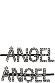 Ashley Williams - Black & Transparent 'Angel' Hair Clip Set