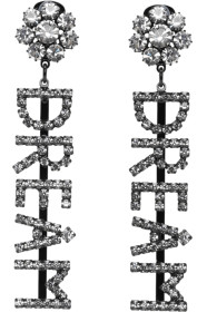 Ashley Williams - Black & Transparent 'Dream' Drop Earrings