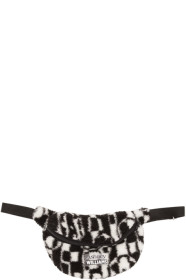 Ashley Williams - Sac-ceinture à carreaux noir et blanc Flower