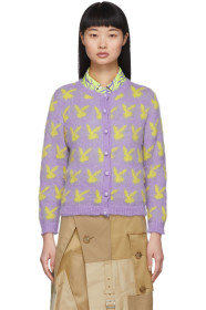 Ashley Williams - Purple & Yellow Knit Bunny Cardigan