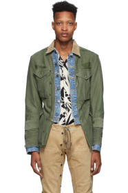 Greg Lauren - Green Ollie Trucker Front Jacket