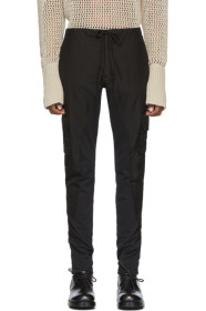 Greg Lauren - Black 50/50 Mesh/Fleece Cargo Pants