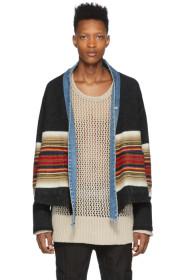 Greg Lauren - Black Boxy Cardigan