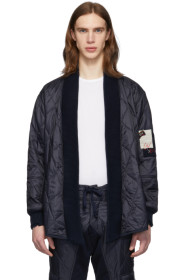 Greg Lauren - Navy Paul & Shark Edition Quilted Kimono Jacket
