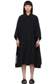 Joseph - Black Moroccan Linen Stripe Dress