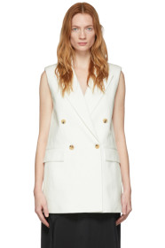 Joseph - Off-White Cotton Linen Zappa Vest