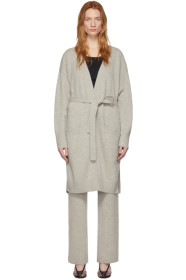 Joseph - Grey Soft Wool Long Cardigan