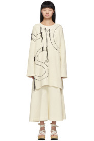 Joseph - White Swen Logo Knit Sweater