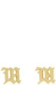 MISBHV - Gold M Stud Earrings