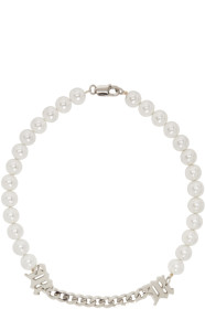 MISBHV - Off-White & Silver Pearl Necklace