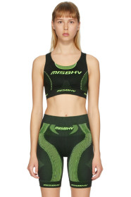 MISBHV - Black & Green Active Sports Bra