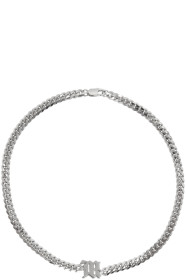 MISBHV - Collier à chaîne argenté 'The M'