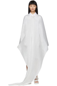 Pleats Please Issey Miyake - White Basic Madame-T Shawl
