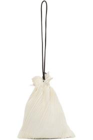 Pleats Please Issey Miyake - Off-White Drawstring Pleats Bag