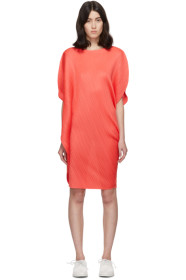 Pleats Please Issey Miyake - Red Curved Pleats Dress