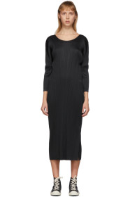 Pleats Please Issey Miyake - Black Long Sleeve Pleats Dress