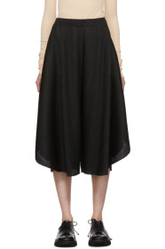 Pleats Please Issey Miyake - 黑色 Curved 褶裥长裤