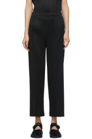 Pleats Please Issey Miyake - Black Pleats Vented Trousers