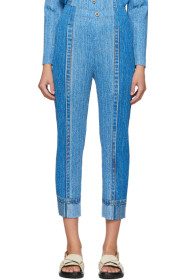 Pleats Please Issey Miyake - Blue Denim Pleats Trousers