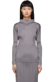 Pleats Please Issey Miyake - Grey Basics Pleats Turtleneck