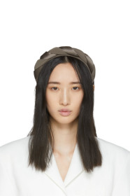 Sophie Buhai - 灰褐色扭褶真丝发箍