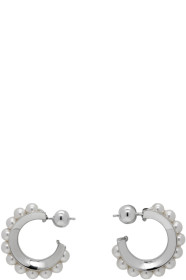 Sophie Buhai - White Pearl Hoop Earrings