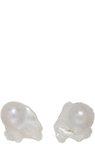 Sophie Buhai - Boucles d'oreilles à perles baroques et clips blanches