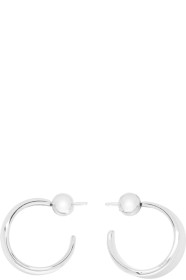 Sophie Buhai - Boucles d'oreilles à anneaux argentées Small Wave