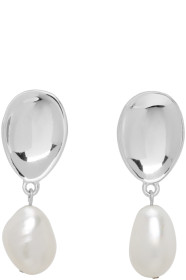 Sophie Buhai - Silver Everyday Pearl Drop Earrings