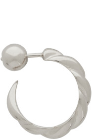 Sophie Buhai - Silver Small Rope Hoop Earrings