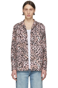 Wacko Maria - Pink & Black Flannel Leopard Shirt