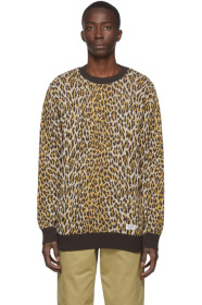Wacko Maria - Brown & Beige Leopard Jacquard Sweater