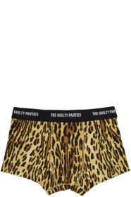 Wacko Maria - Boxer à motif léopard jaune