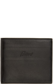Brioni - Black & Taupe Logo Wallet