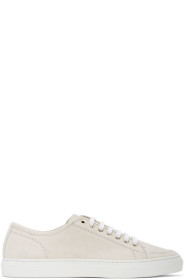 Brioni - Off-White Suede Classic Sneakers