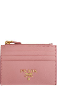 Prada - Pink Zipped Logo Card Holder