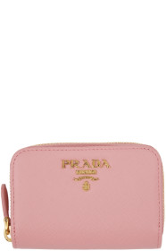 Prada - Pink Saffiano Mini Wallet