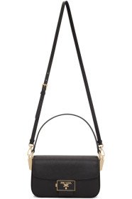 Prada - Black Saffiano Emblème Bag
