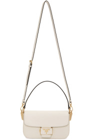 Prada - White Saffiano Emblème Bag