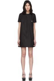 Prada - Black Nylon Short Sleeve Dress