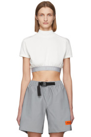 Heron Preston - T-shirt écourté blanc 'Style'