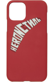 Heron Preston - Étui pour iPhone 11 à logo rouge et blanc