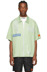 Heron Preston - Sami Miro Vintage Edition グリーン サテン シャツ
