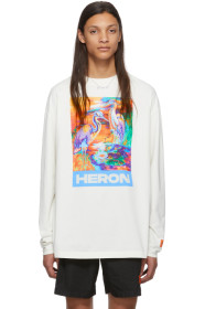 Heron Preston - 灰白色 Heron Colors 长袖 T 恤