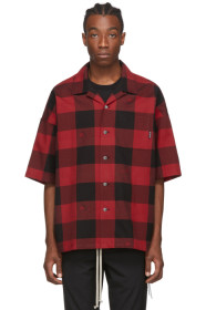 mastermind WORLD - Red Block Check Short Sleeve Shirt