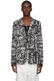 TAKAHIROMIYASHITA TheSoloist. - Black Disney Edition Mickey Mouse Words Blazer