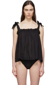 Le Petit Trou - Haut noir Bows Detail