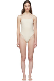 Le Petit Trou - Off-White Strappy One-Piece Swimsuit