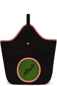 Kiko Kostadinov - Black & Pink Aristides Embroidery Tote